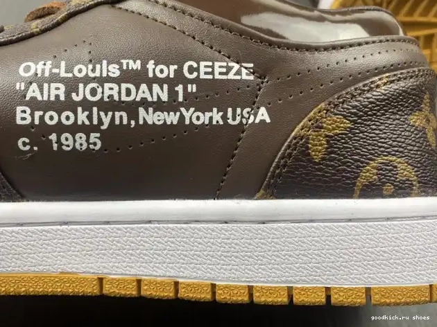 Cheap AJ1 1 Off-Louis Air Jordan x OW LOW 0425